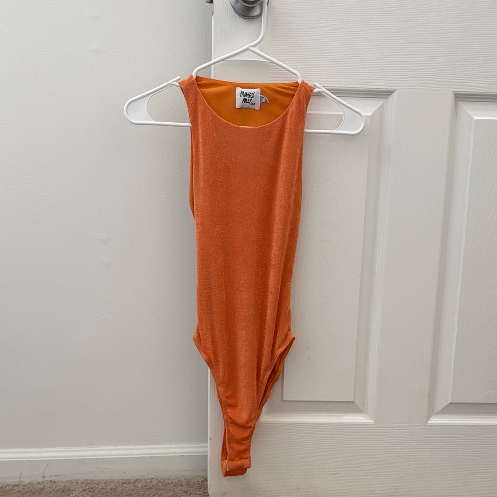 Orange Princess Polly Open Back Bodysuit